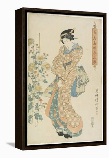 Chrysanthemums, 1830-1844-Utagawa Kunisada-Framed Premier Image Canvas