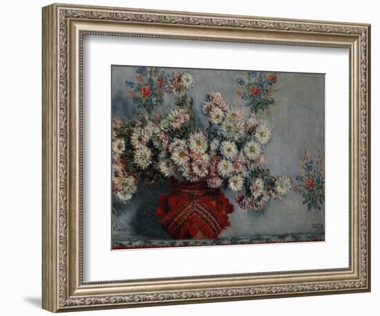 Chrysanthemums, 1878-Claude Monet-Framed Giclee Print