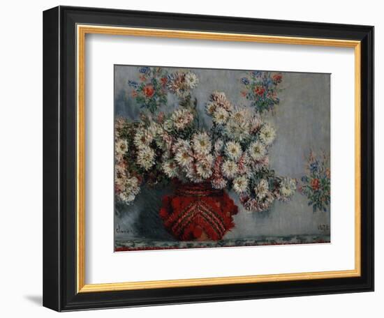 Chrysanthemums, 1878-Claude Monet-Framed Giclee Print