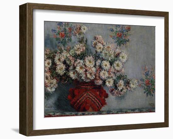 Chrysanthemums, 1878-Claude Monet-Framed Giclee Print