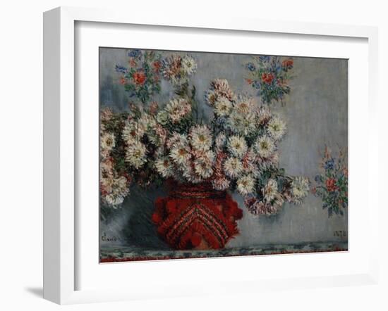 Chrysanthemums, 1878-Claude Monet-Framed Giclee Print