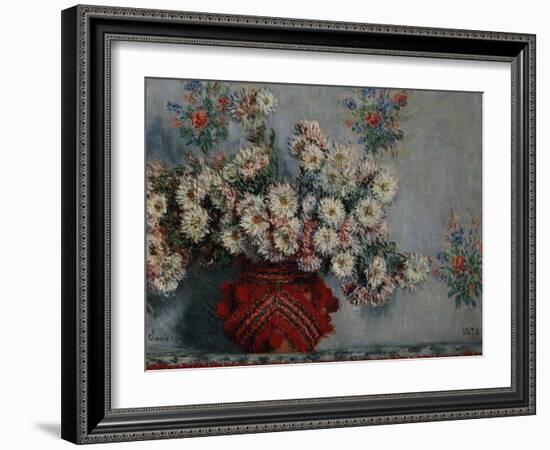 Chrysanthemums, 1878-Claude Monet-Framed Giclee Print