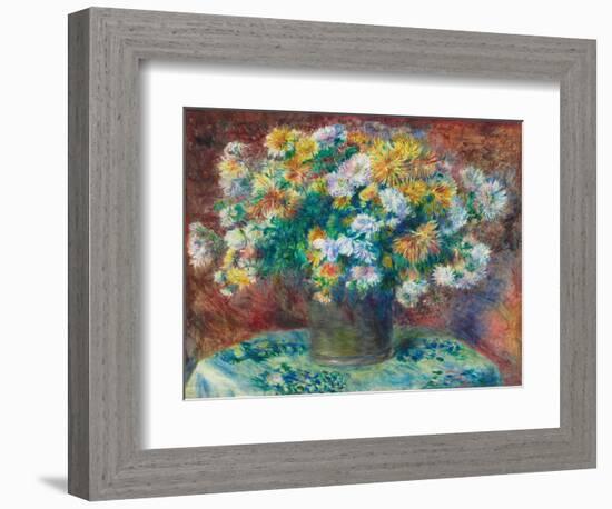 Chrysanthemums, 1881-82 (Oil on Canvas)-Pierre Auguste Renoir-Framed Giclee Print