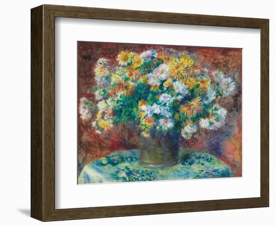 Chrysanthemums, 1881-82 (Oil on Canvas)-Pierre Auguste Renoir-Framed Giclee Print