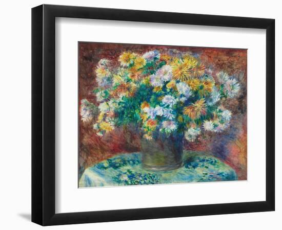 Chrysanthemums, 1881-82 (Oil on Canvas)-Pierre Auguste Renoir-Framed Giclee Print