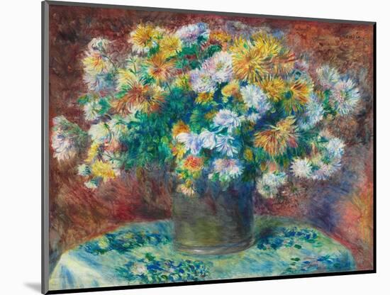 Chrysanthemums, 1881-82 (Oil on Canvas)-Pierre Auguste Renoir-Mounted Giclee Print