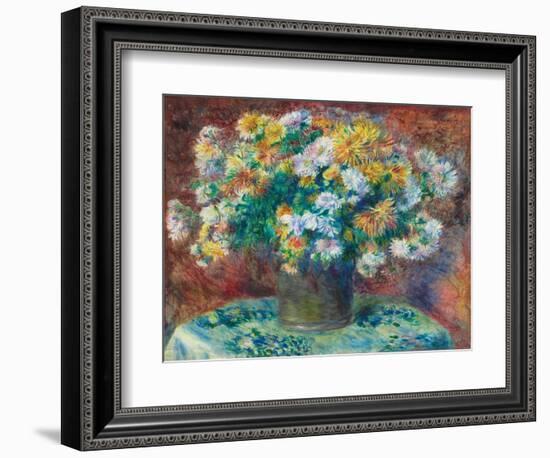 Chrysanthemums, 1881-82 (Oil on Canvas)-Pierre Auguste Renoir-Framed Giclee Print