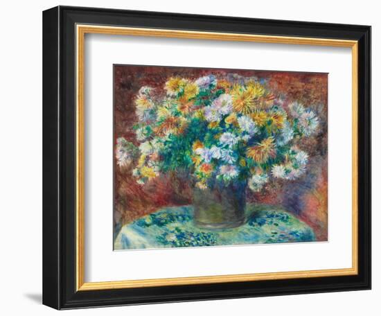 Chrysanthemums, 1881-82 (Oil on Canvas)-Pierre Auguste Renoir-Framed Giclee Print