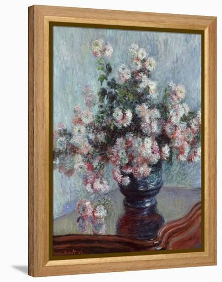 Chrysanthemums, 1882-Claude Monet-Framed Premier Image Canvas