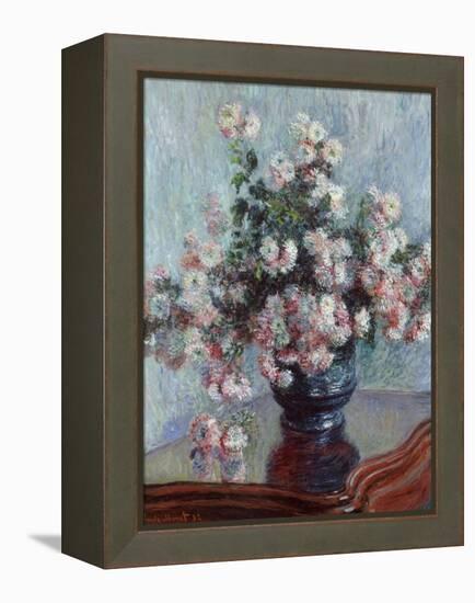 Chrysanthemums, 1882-Claude Monet-Framed Premier Image Canvas