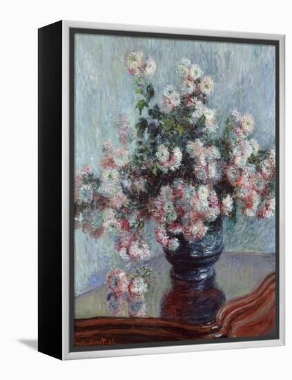 Chrysanthemums, 1882-Claude Monet-Framed Premier Image Canvas