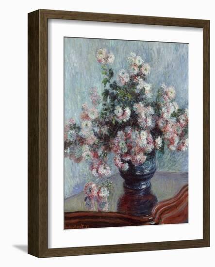 Chrysanthemums, 1882-Claude Monet-Framed Giclee Print