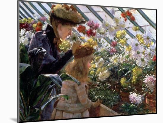Chrysanthemums, 1890-Charles Courtney Curran-Mounted Giclee Print