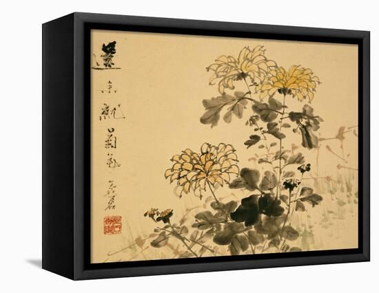 Chrysanthemums, A Leaf from an Album of Various Subjects-Xu Gu-Framed Premier Image Canvas