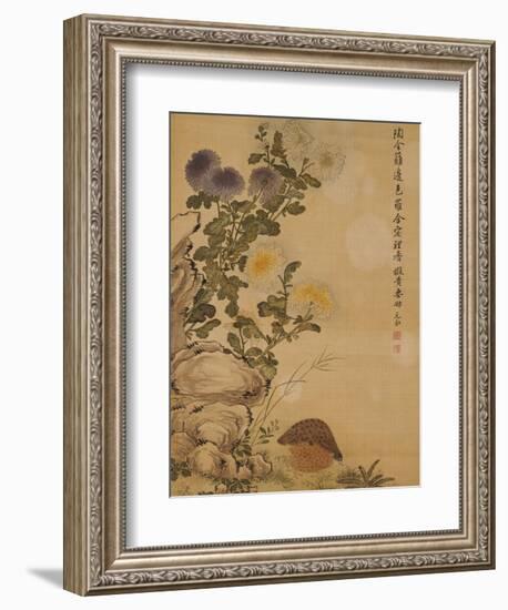 Chrysanthemums and Quail, 1702-Ma Yuanyu-Framed Giclee Print