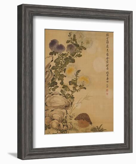 Chrysanthemums and Quail, 1702-Ma Yuanyu-Framed Giclee Print