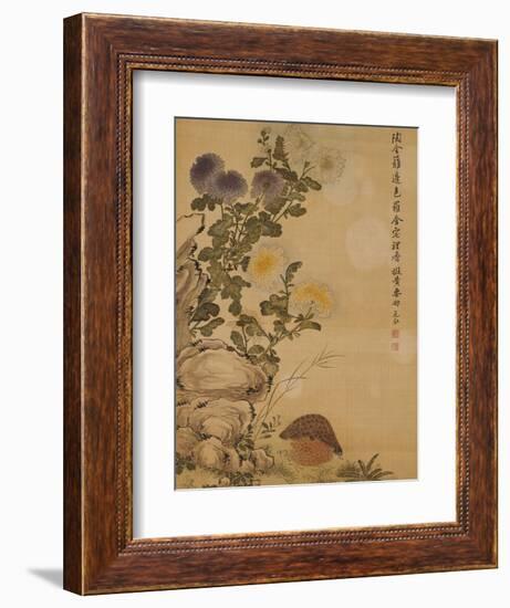 Chrysanthemums and Quail, 1702-Ma Yuanyu-Framed Giclee Print