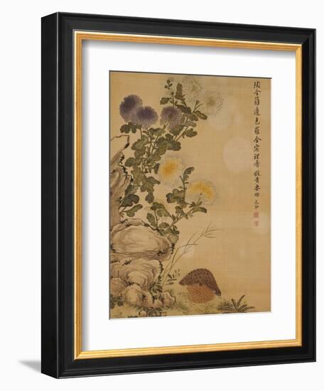 Chrysanthemums and Quail, 1702-Ma Yuanyu-Framed Giclee Print