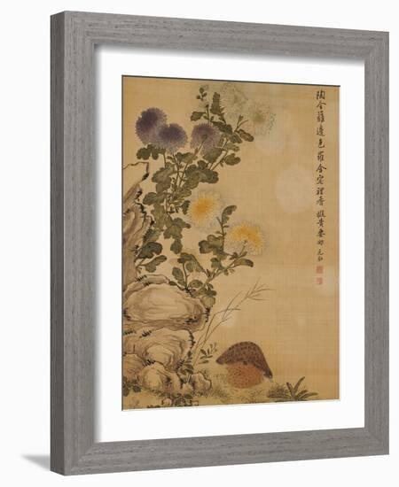 Chrysanthemums and Quail, 1702-Ma Yuanyu-Framed Giclee Print