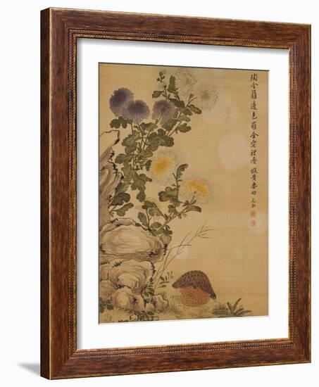 Chrysanthemums and Quail, 1702-Ma Yuanyu-Framed Giclee Print