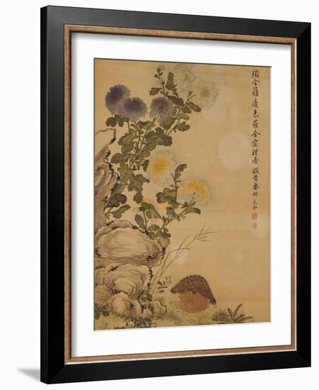 Chrysanthemums and Quail, 1702-Ma Yuanyu-Framed Giclee Print