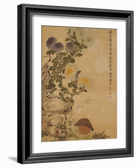 Chrysanthemums and Quail, 1702-Ma Yuanyu-Framed Giclee Print