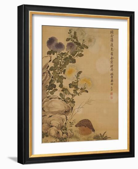 Chrysanthemums and Quail, 1702-Ma Yuanyu-Framed Giclee Print