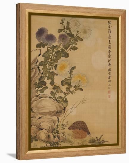 Chrysanthemums and Quail, 1702-Ma Yuanyu-Framed Premier Image Canvas