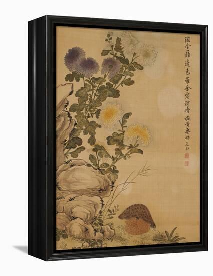 Chrysanthemums and Quail, 1702-Ma Yuanyu-Framed Premier Image Canvas