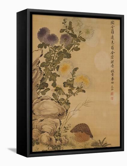 Chrysanthemums and Quail, 1702-Ma Yuanyu-Framed Premier Image Canvas