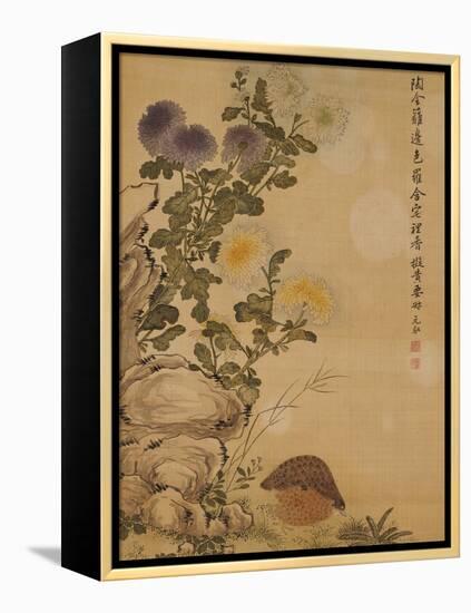 Chrysanthemums and Quail, 1702-Ma Yuanyu-Framed Premier Image Canvas