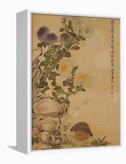 Chrysanthemums and Quail, 1702-Ma Yuanyu-Framed Premier Image Canvas