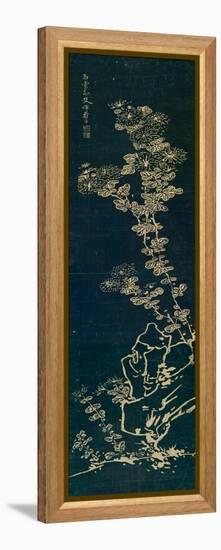 Chrysanthemums and Rock-Yun Shouping-Framed Premier Image Canvas