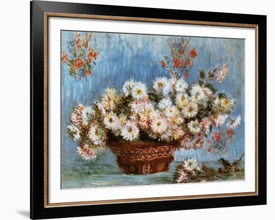 Chrysanthemums, c.1878-Claude Monet-Framed Art Print