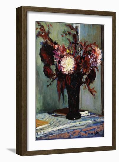 Chrysanthemums in a Vase-Jacques-emile Blanche-Framed Giclee Print