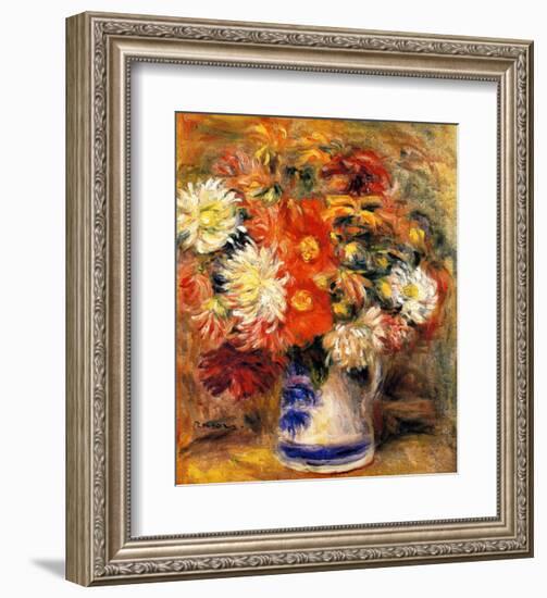 Chrysanthemums in Vase-Pierre-Auguste Renoir-Framed Giclee Print