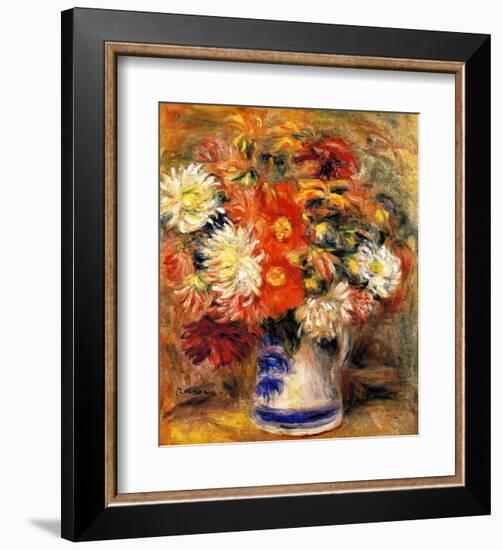 Chrysanthemums in Vase-Pierre-Auguste Renoir-Framed Giclee Print