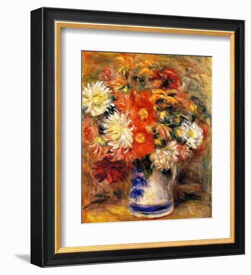 Chrysanthemums in Vase-Pierre-Auguste Renoir-Framed Giclee Print