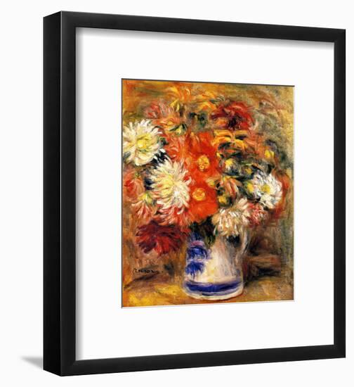 Chrysanthemums in Vase-Pierre-Auguste Renoir-Framed Giclee Print