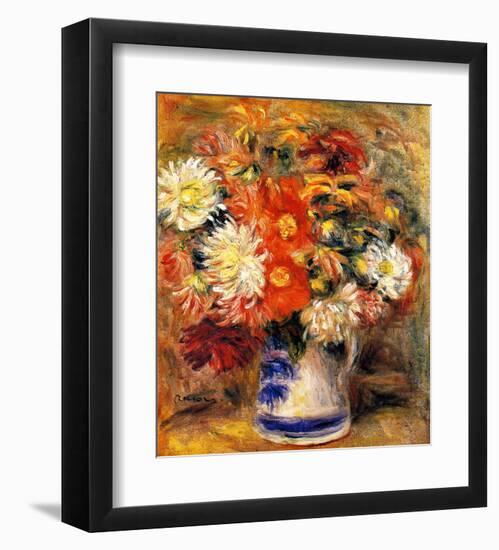 Chrysanthemums in Vase-Pierre-Auguste Renoir-Framed Giclee Print