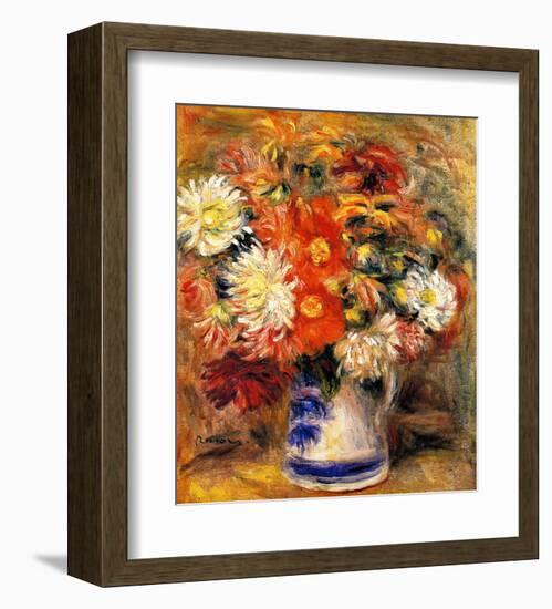 Chrysanthemums in Vase-Pierre-Auguste Renoir-Framed Giclee Print