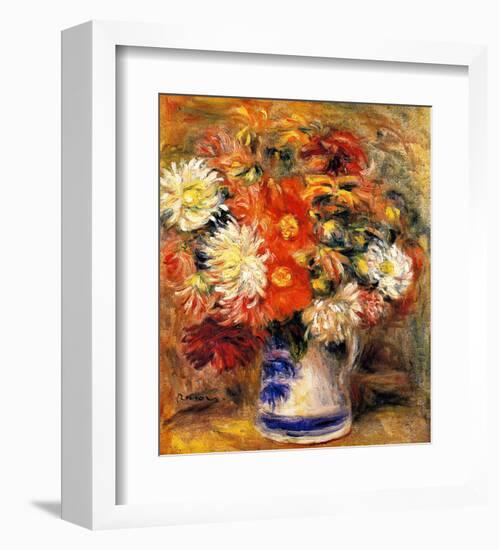 Chrysanthemums in Vase-Pierre-Auguste Renoir-Framed Giclee Print