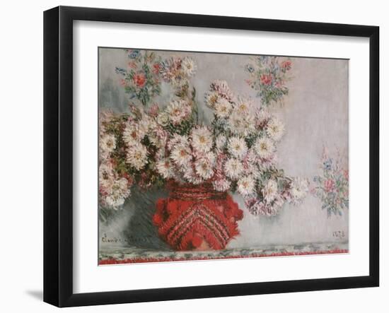 Chrysanthemums (Mums), 1878-Claude Monet-Framed Giclee Print