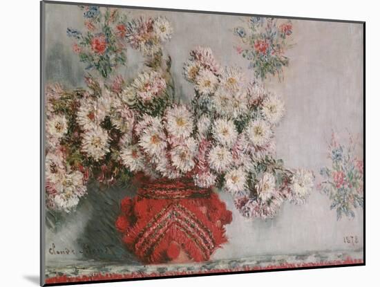 Chrysanthemums (Mums), 1878-Claude Monet-Mounted Giclee Print