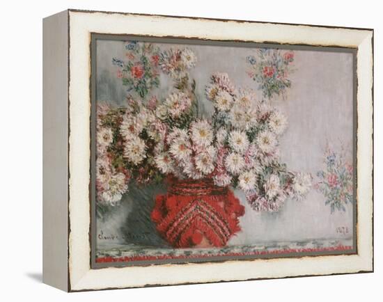 Chrysanthemums (Mums), 1878-Claude Monet-Framed Premier Image Canvas