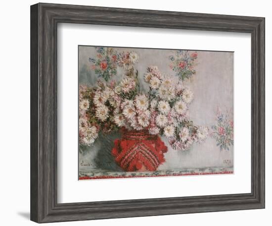 Chrysanthemums (Mums), 1878-Claude Monet-Framed Giclee Print