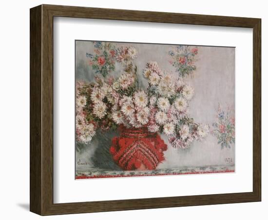 Chrysanthemums (Mums), 1878-Claude Monet-Framed Giclee Print