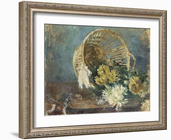 Chrysanthemums or the Overturned Basket, 1885-Berthe Morisot-Framed Giclee Print