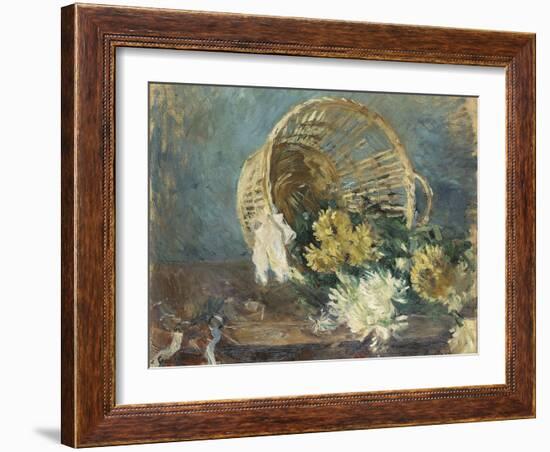 Chrysanthemums or the Overturned Basket, 1885-Berthe Morisot-Framed Giclee Print