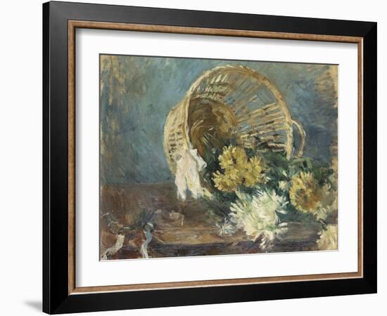 Chrysanthemums or the Overturned Basket, 1885-Berthe Morisot-Framed Giclee Print